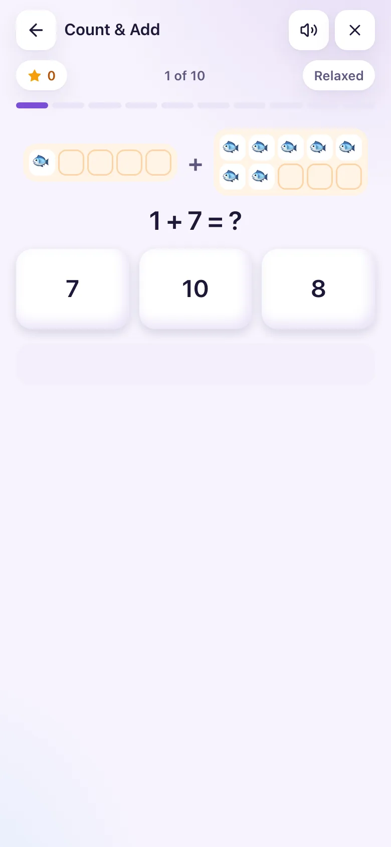 Count & Add: pictures to count, then the sum.