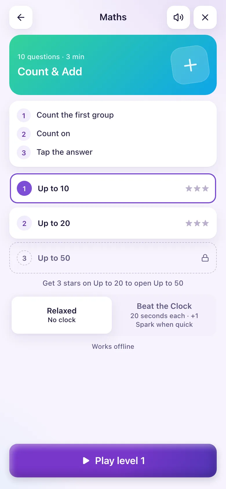 Start screen.