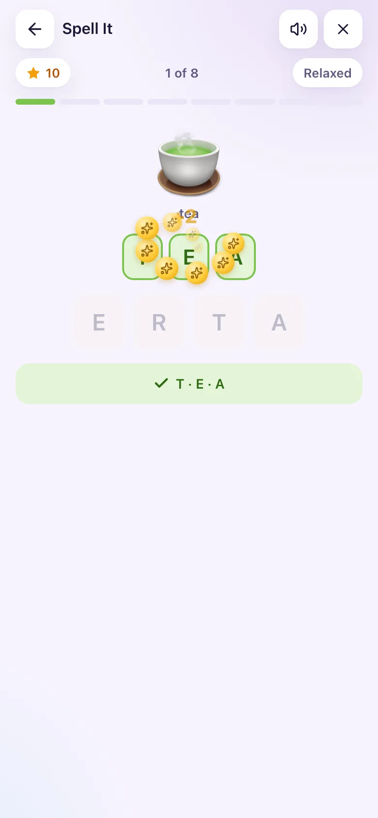 The word spelled right.